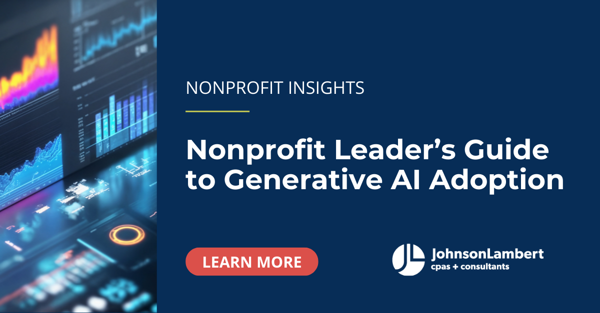 Nonprofit Leader's Guide to Generative AI Adoption | Johnson Lambert LLP
